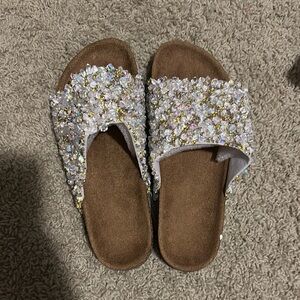 Sparkling Crystal Embellished Sandals